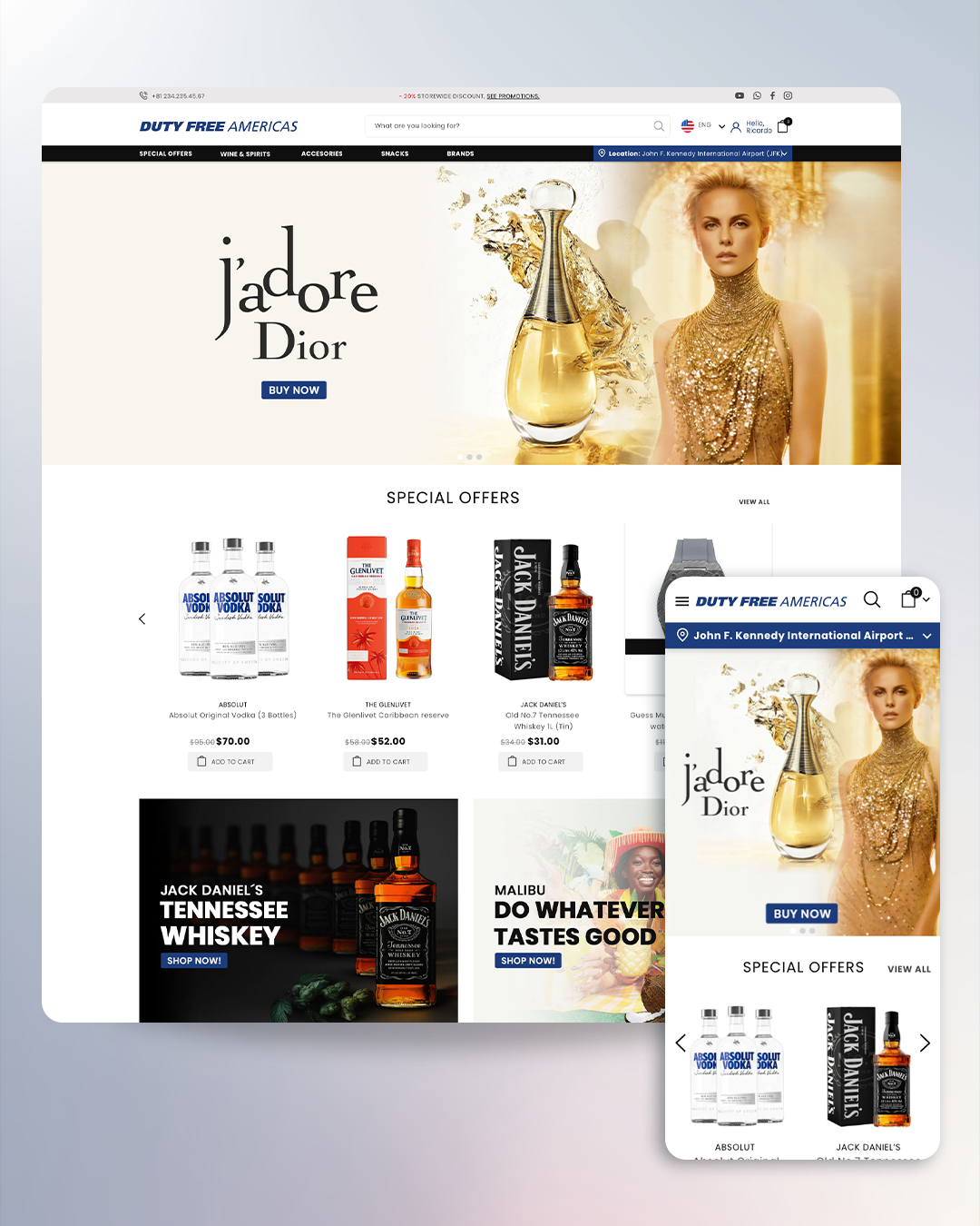 Duty Free Americas eCommerce - LogosCorp2022