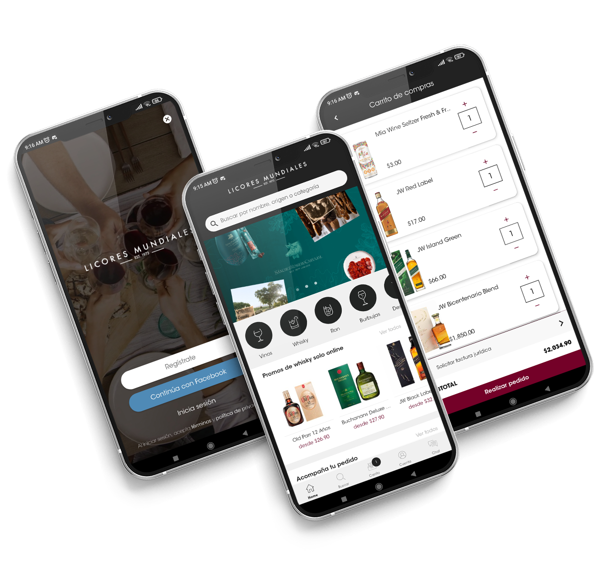 Imagen Desarrollo de App de eCommerce Cliente Licores Mundiales