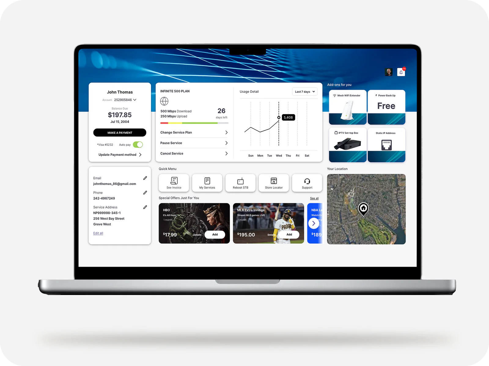 Portales de clientes para empresas de telecomunicaciones