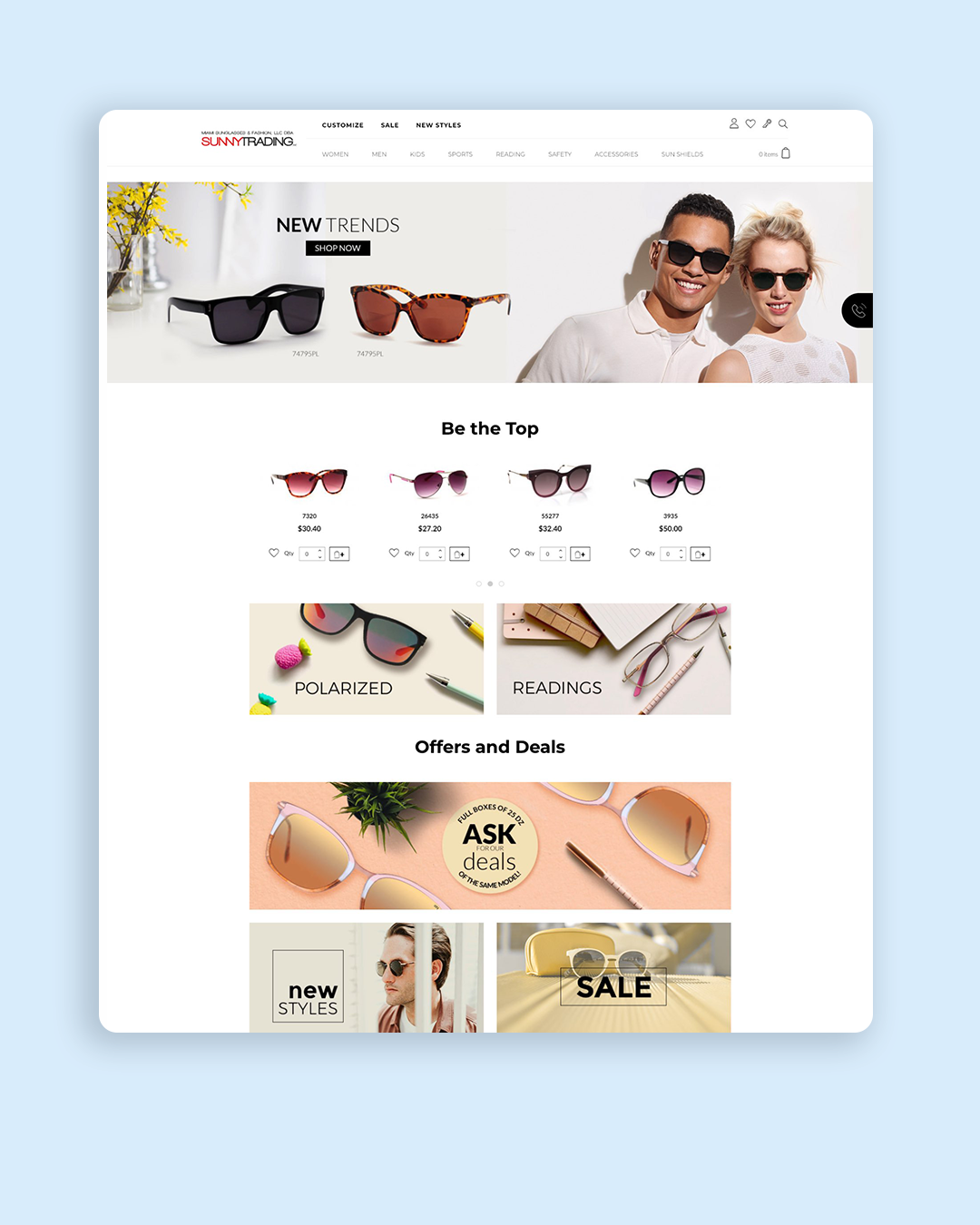 Sunny trading top sunglasses